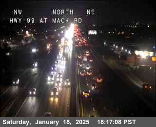 Traffic Camera Image from SR-99 at Hwy 99 at Mack