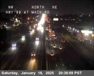 Traffic Camera Image from SR-99 at Hwy 99 at Mack