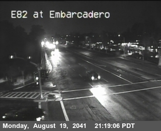 Timelapse image near T028E -- SR-82 : Embarcadero, Palo Alto 0 minutes ago
