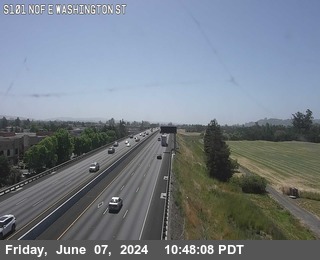 Timelapse image near TV161 -- US-101 : AT NOF E WASHINGTON ST, Petaluma 0 minutes ago