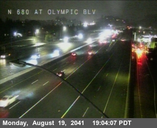 Timelapse image near TV200 -- I-680 : Olympic Blvd Off Ramp, Walnut Creek 0 minutes ago