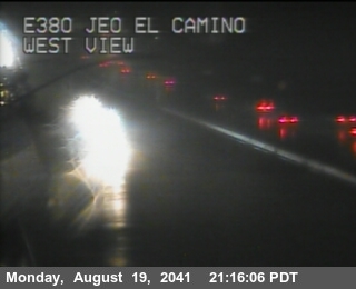 Timelapse image near TV397 -- I-380 : JEO EL CAMINO REAL, San Bruno 0 minutes ago