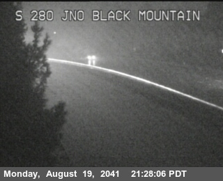 Timelapse image near TV447 -- I-280 :  NOF BLACK MOUNTAIN RD, Burlingame 0 minutes ago