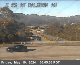 Timelapse image near TV451 -- SR-92 : AT RALSTON AV, San Mateo 0 minutes ago