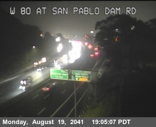 Timelapse image near TV507 -- I-80 : San Pablo Dam Road, San Pablo 0 minutes ago
