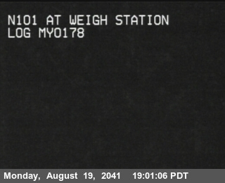 Timelapse image near TVB43 -- US-101 : Weigh Station, San Martin 0 minutes ago