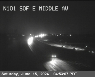 Traffic Camera Image from US-101 at TVB45 -- US-101 : South Of East Middle Avenue