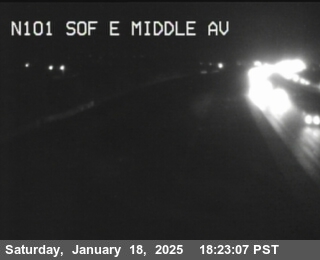 Traffic Camera Image from US-101 at TVB45 -- US-101 : South Of East Middle Avenue