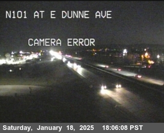 Traffic Camera Image from US-101 at TVB47 -- US-101 : East Dunne Avenue