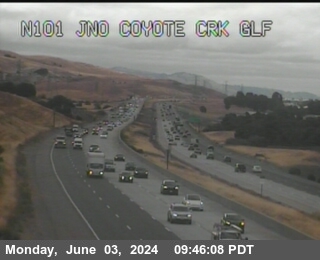 Traffic Camera Image from US-101 at TVB48 -- US-101 : North Of Coyote Creek Golf Drive