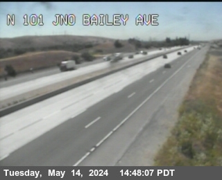 Traffic Camera Image from US-101 at TVB49 -- US-101 : North Of Bailey Avenue