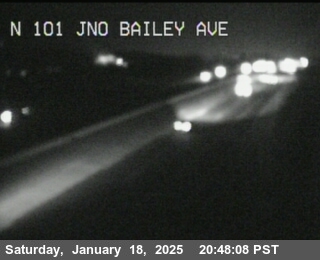 Traffic Camera Image from US-101 at TVB49 -- US-101 : North Of Bailey Avenue