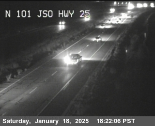 Traffic Camera Image from US-101 at TVB62 -- US-101 : South Of SR-25