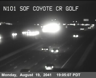 Timelapse image near TVB69 -- US-101 : South Of Coyote Creek Golf Drive, Morgan Hill 0 minutes ago