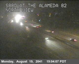 Timelapse image near TVB76 -- I-880 : The Alameda, San Jose 0 minutes ago