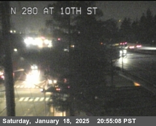 Traffic Camera Image from I-280 at TVB86 -- I-280 : 10th Street