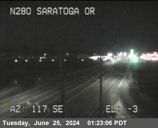Traffic Camera Image from I-280 at TVB89 -- I-280 : Saratoga Onramp