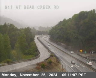 Traffic Camera Image from SR-17 at TVB94 -- SR-17 : AT BEAR CREEK RD