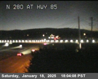 Traffic Camera Image from I-280 at TVC10 -- I-280 : N280 RM to 85