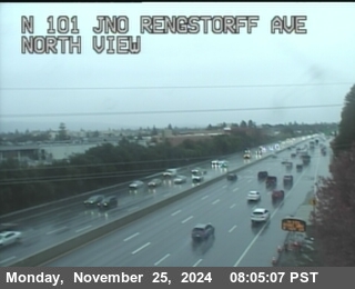 Traffic Camera Image from US-101 at TVC14 -- US-101 : N101 NOF Rengstorff Av