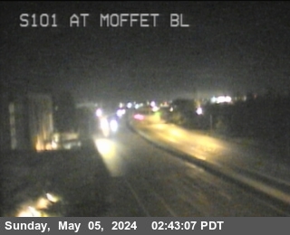 Traffic Camera Image from US-101 at TVC28 -- US-101 : At Moffett Blvd
