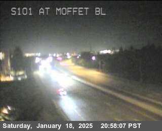 Traffic Camera Image from US-101 at TVC28 -- US-101 : At Moffett Blvd