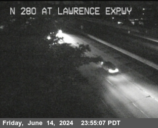 Traffic Camera Image from I-280 at TVC36 -- I-280 : Lawrence Expressway