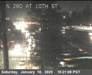 Traffic Camera Image from I-280 at TVC37 -- I-280 : 10th Street