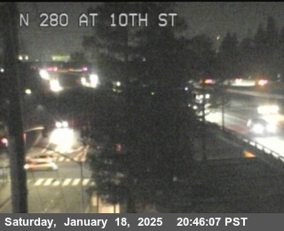 Traffic Camera Image from I-280 at TVC37 -- I-280 : 10th Street