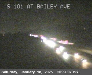 Traffic Camera Image from US-101 at TVC65 -- US-101 : S101 at Bailey Av