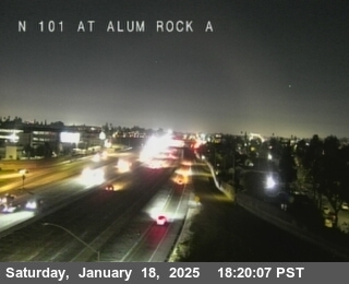 Traffic Camera Image from US-101 at TVC70 -- US-101 : Alum Rock Avenue