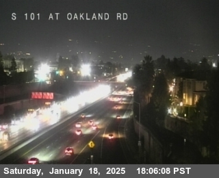 Traffic Camera Image from US-101 at TVC72 -- US-101 : S101 at Old Oakland Road