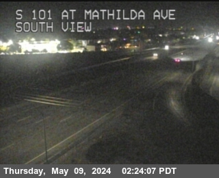 Traffic Camera Image from US-101 at TVC76 -- US-101 : AT MATHILDA AVE