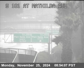 Traffic Camera Image from US-101 at TVC76 -- US-101 : AT MATHILDA AVE