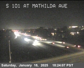 Traffic Camera Image from US-101 at TVC76 -- US-101 : AT MATHILDA AVE