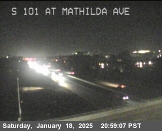 Traffic Camera Image from US-101 at TVC76 -- US-101 : AT MATHILDA AVE