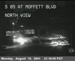 Timelapse image near TVC93 -- SR-85 : S85 at Moffet Blvd, Mountain View 0 minutes ago