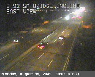 Timelapse image near TVE02 -- SR-92 : San Mateo Bridge Incline, San Mateo 0 minutes ago