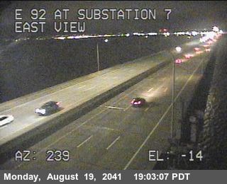 Timelapse image near TVE08 -- SR-92 : San Mateo Bridge Substation 7, Hayward 0 minutes ago