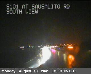 Timelapse image near TVE71 -- US-101 : Sausalito Road Undercross, Sausalito 0 minutes ago