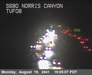 Timelapse image near TVF08 -- I-680 : Just South Of Norris Canyon Road, San Ramon 0 minutes ago