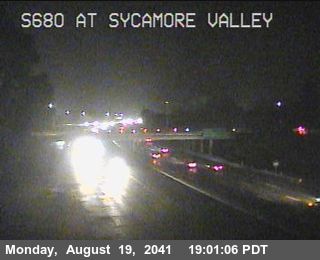 Timelapse image near TVF13 -- I-680 : Sycamore Valley Road, Danville 0 minutes ago