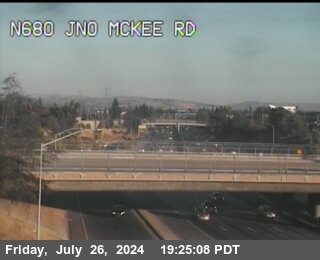 Traffic Camera Image from I-680 at TVF52 -- I-680 : Just North Of Mckee Road