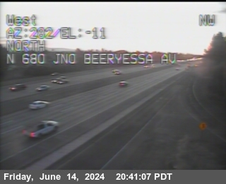 Traffic Camera Image from I-680 at TVF53 -- I-680 : Just North Of Berryessa Avenue