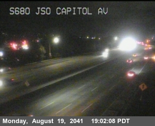 Timelapse image near TVF54 -- I-680 : Jose Capitol Avenue, San Jose 0 minutes ago