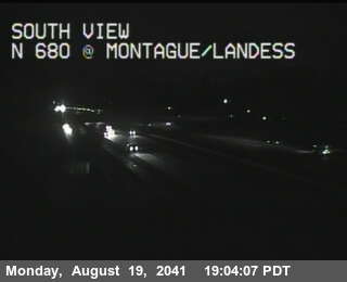 Timelapse image near TVF56 -- I-680 : Just North Of Landess Avenue, Milpitas 0 minutes ago