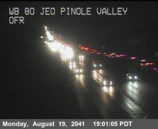 Timelapse image near TVH36 -- I-80 : Before Pinole Valley Road, Pinole 0 minutes ago