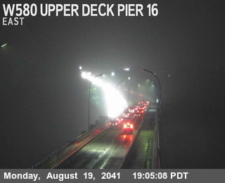 Timelapse image near TVR10 -- I-580 : Upper Deck Pier 16, San Quentin 0 minutes ago