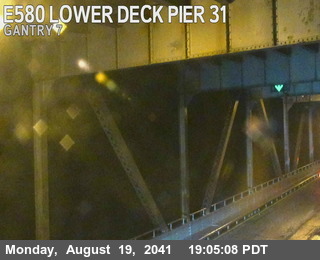 Timelapse image near TVR27 -- I-580 : Lower Deck Pier 31, San Quentin 0 minutes ago