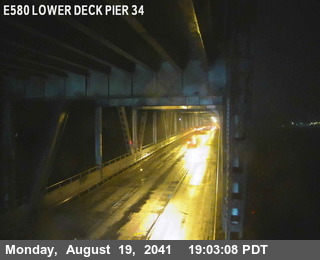 Timelapse image near TVR29 -- I-580 : Lower Deck Pier 34, San Quentin 0 minutes ago